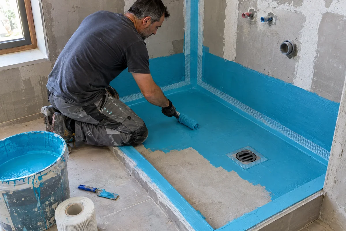 Waterproofing shower before tiling